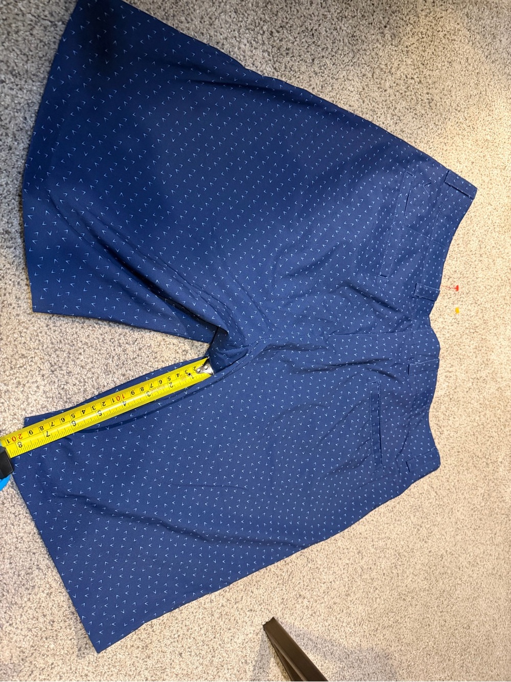 Callaway Navy Micro-Pattern Flat Front Shorts - Picture 4 of 4